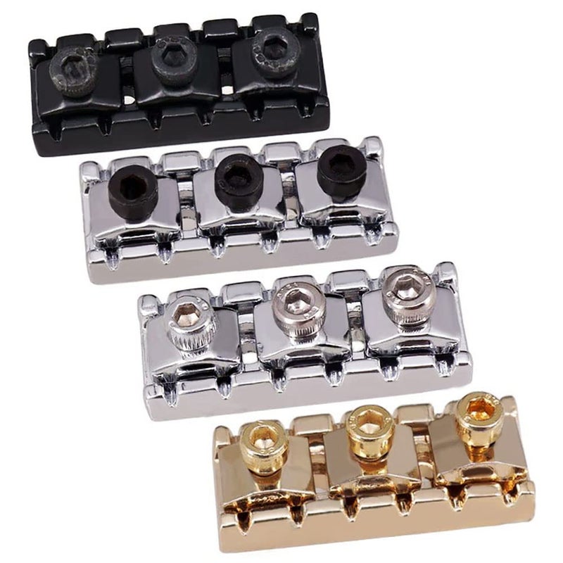 JD.Moon R3 Electric Guitar String Locking Nut for Floyd Rose Tremolo Bridge 43mm (Chrome with Black nut) - Image 5